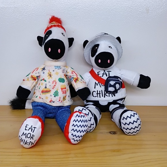 Chick-Fil-A Other - Lot Of 2‎ Chick-fil-A Cow Plush  Multicolor 11"-12" Stuffed Animal